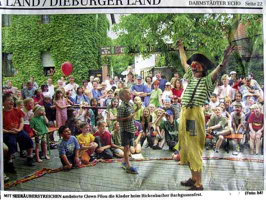 Clown  Filou als Seeräuber -Bickenbach/ Hessen 2001