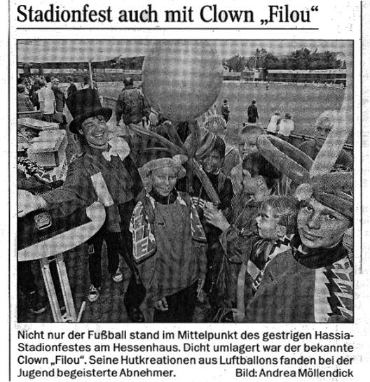 Clown  Filou - Luftballonanimation - Bingen/ RLP 1999